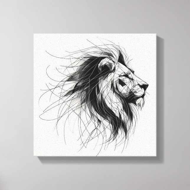 Löwe Leinwanddruck (Vorderseite)