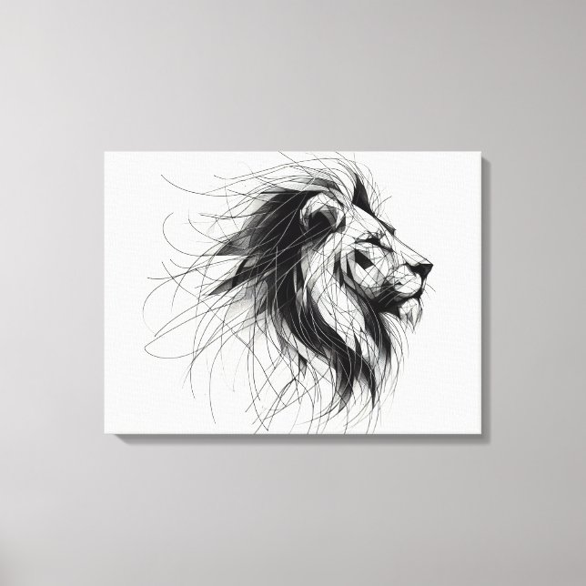 Löwe Leinwanddruck (Vorderseite)
