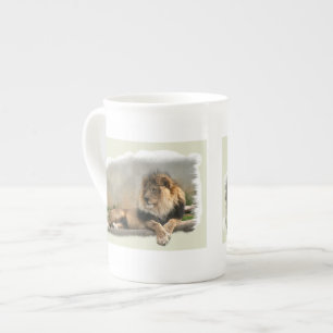 Löwe-Liebhaber-Kunst-Geschenke Prozellantasse