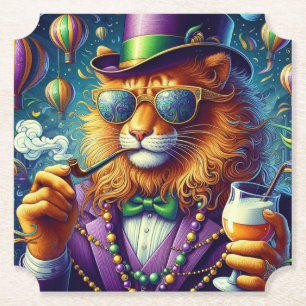 Löwe/Louisiana Mardi Gras Untersetzer