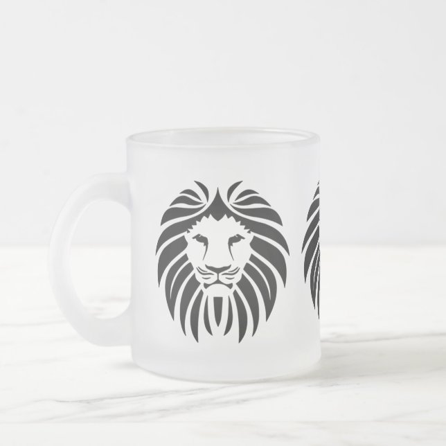 Löwe, Löwe-Mähne, Stolz, Safari Mattglastasse (Links)