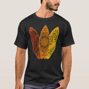 Löwe Löwe Sternzeichen Surfbrett Surfen Horoskop T-Shirt