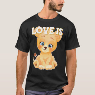Löwe Löwenkind Katzenbaby Liebe Ist T-Shirt
