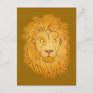 Löwe Löwenkopf Postkarte