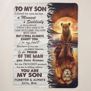 Löwe Mama zu meinem Sohn ich meine Augen geschloss Sherpadecke