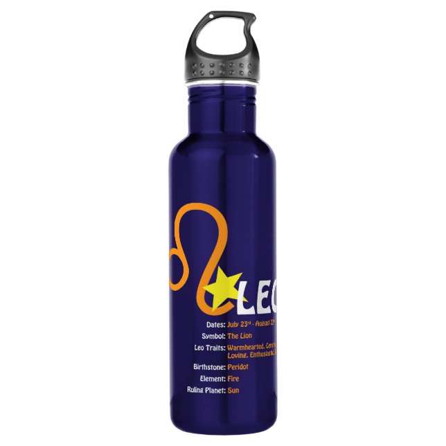 Löwe-Merkmal-Wasser-Flasche Edelstahlflasche (Vorderseite)