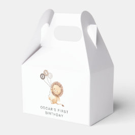 Löwe mit 3 braunen Balloons Geschenkschachtel