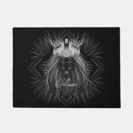 Löwe mit Crown Monogram Willkommen Fußmatte