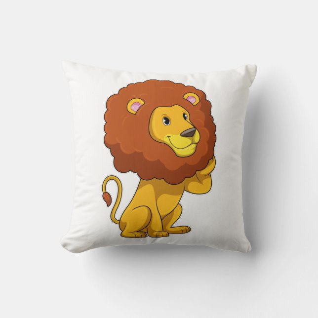 Löwe mit Curls Kissen (Vorderseite)