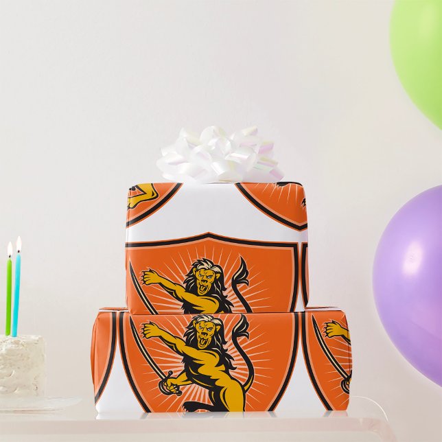 Löwe mit einem Schwert Geschenkpapier (Von Creator hochgeladen)