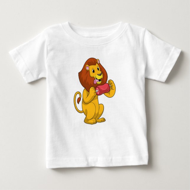 Löwe mit Fleisch Baby T-shirt (Vorderseite)