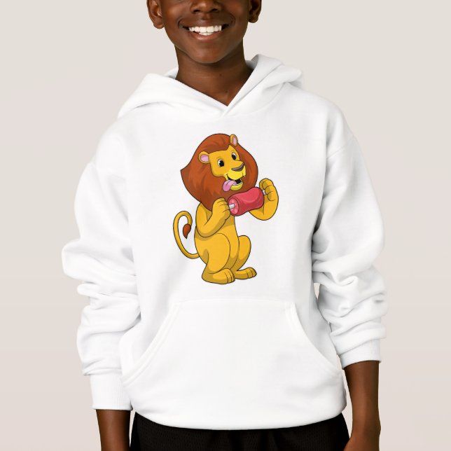 Löwe mit Fleisch Hoodie (Vorderseite)