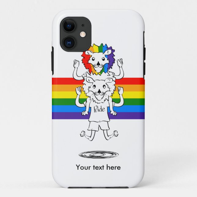 Löwe mit Gay Pride Mane Schulter Case-Mate iPhone Hülle (Rückseite)