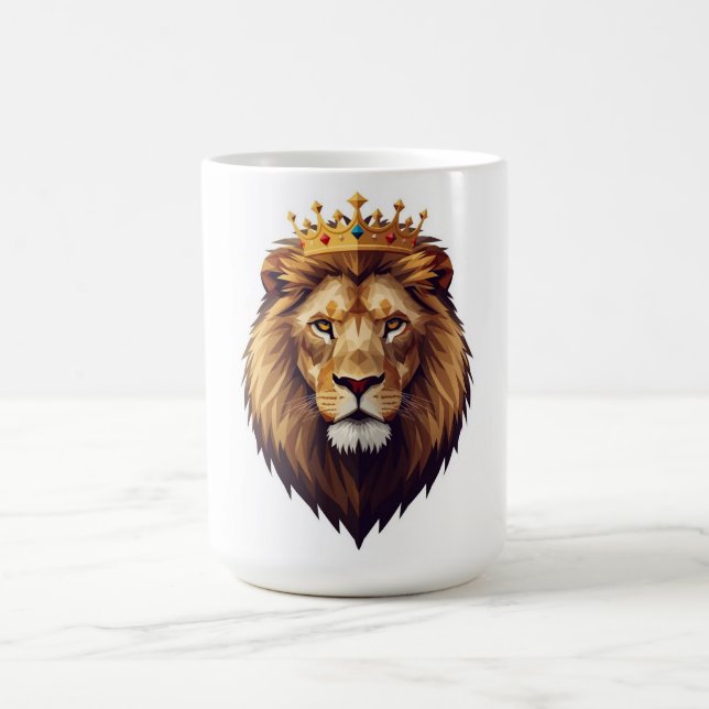 "Löwe mit goldener Krone Kaffeetasse (Mittel)