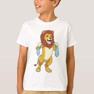 Löwe mit Handtuch für Dusche T-Shirt