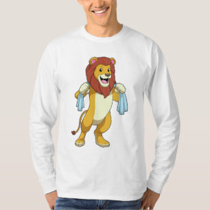 Löwe mit Handtuch für Dusche T-Shirt