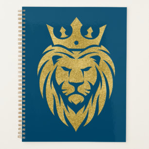 Löwe mit Krone - Gold Stil 3 Planer