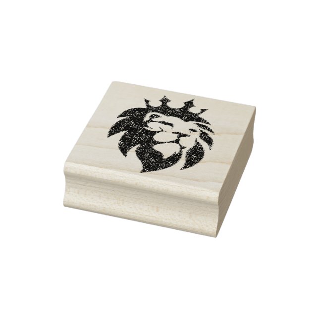 Löwe mit Krone - Goldstil 1 Gummistempel (Stempel)