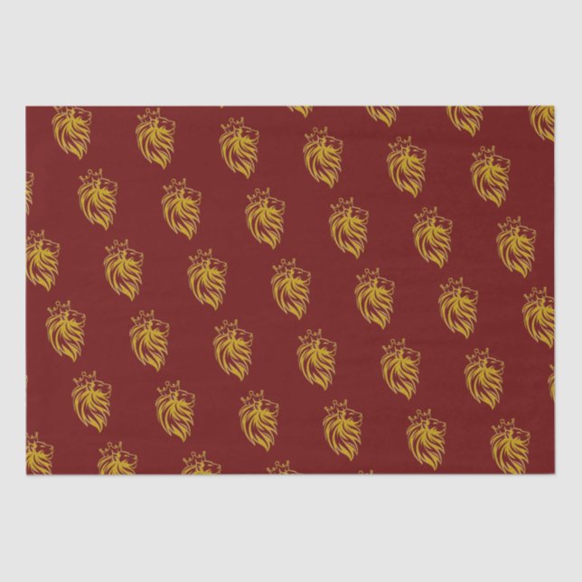 Löwe mit Krone - Goldstil 2 Seidenpapier (Vorderseite)