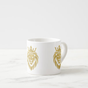Löwe mit Krone - Goldstil 3 Espressotasse