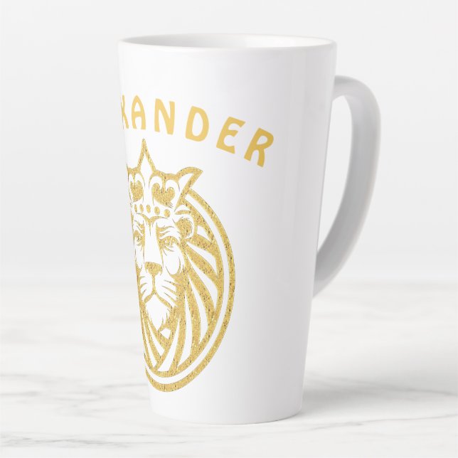 Löwe mit Krone - Goldstil 4 Milchtasse (Rechte Ecke)