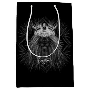 Löwe mit Kronenmonogramm Mittlere Geschenktüte