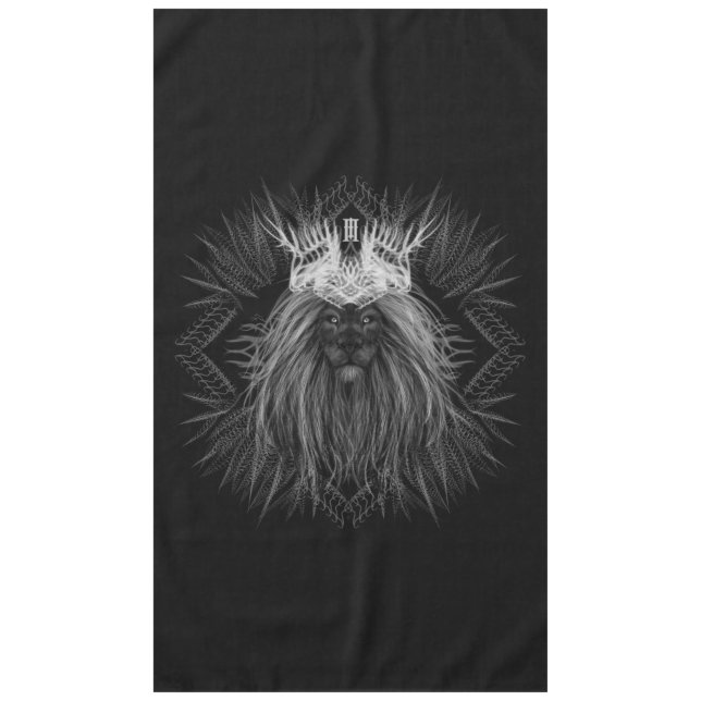 Löwe mit Kronenmonogramm Tischdecke (Vorderseite)