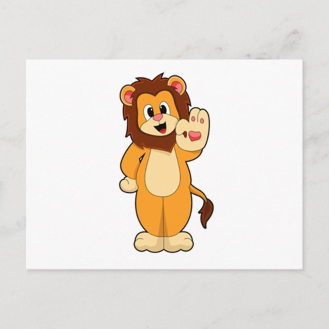 Löwe mit Mähne Postkarte (Vorderseite)