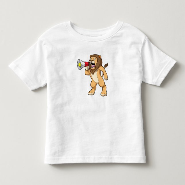 Löwe mit Mikrofon Kleinkind T-shirt (Vorderseite)