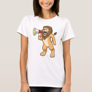 Löwe mit Mikrofon T-Shirt