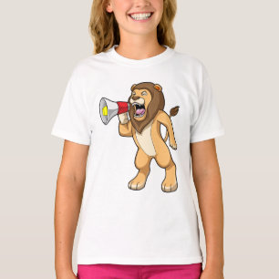 Löwe mit Mikrofon T-Shirt