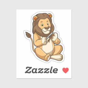 Löwe mit Nagelpfeilen Aufkleber