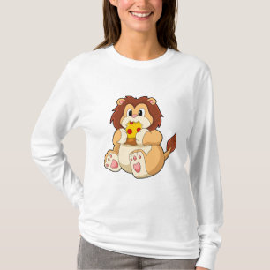 Löwe mit Stück Salami Pizza.PNG T-Shirt