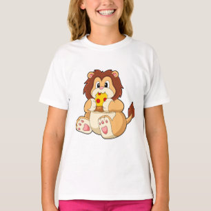 Löwe mit Stück Salami Pizza.PNG T-Shirt