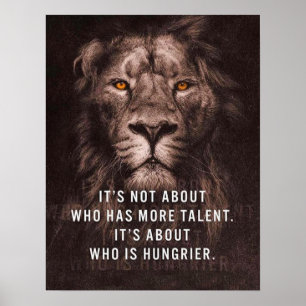 Löwe - motivierend Wörter - Inspirational Poster