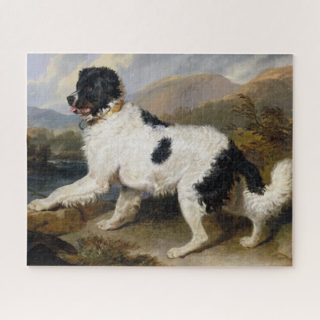 Löwe: Newfoundland-Hund-Puzzle (Horizontal)