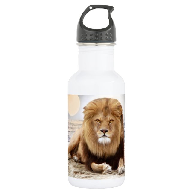 Löwe-Ozean-Foto-Farbe Trinkflasche (Vorderseite)