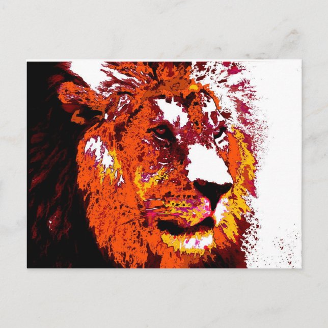 Löwe Postkarte (Vorderseite)