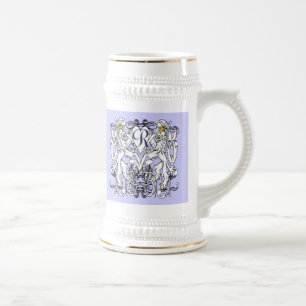 Löwe Rampant Renaissance-Hochzeit Bierglas