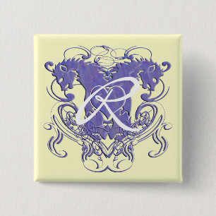 Löwe Rampant Renaissance-Hochzeit Button