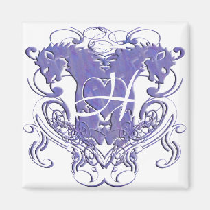 Löwe Rampant Renaissance Hochzeit Magnet