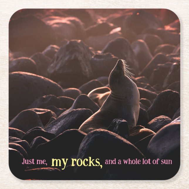 Löwe Rechteckiger Pappuntersetzer (Vorderseite)