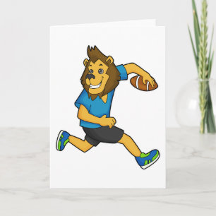 Löwe Rugby Spieler Fußball Karte