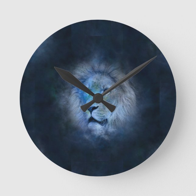Löwe Runde Wanduhr (Vorderseite)