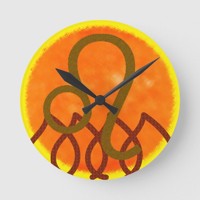 Löwe Runde Wanduhr (Vorderseite)