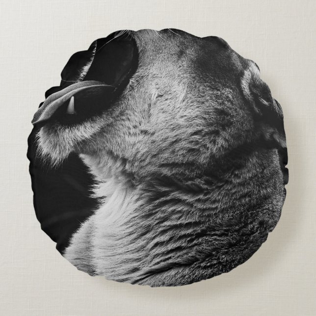 Löwe Rundes Kissen (Vorderseite)