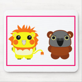 Löwe-Schönheits-Cockatiel und Lulu tragen Mousepad