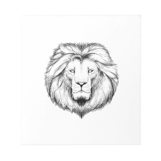 Löwe  Schreib Notiz Block Notizblock (Vorderseite)