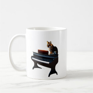 Löwe spielt Klavierkaffee-Tasse Kaffeetasse