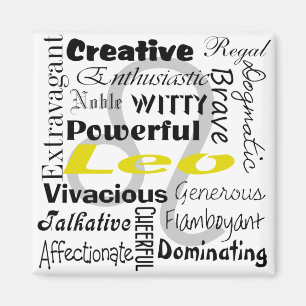 Löwe-Sternzeichen Astrologie Collage-Muster Magnet